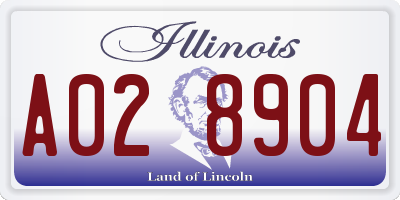 IL license plate A028904