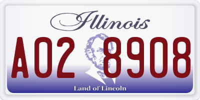 IL license plate A028908