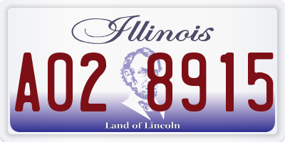 IL license plate A028915