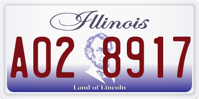 IL license plate A028917
