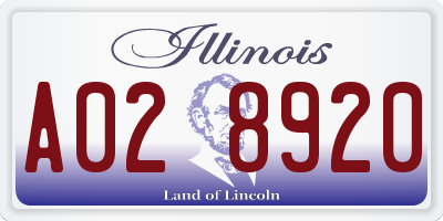 IL license plate A028920