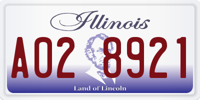 IL license plate A028921