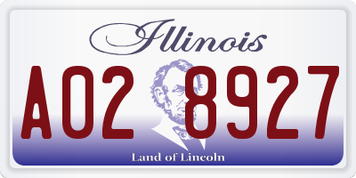 IL license plate A028927