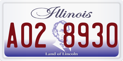 IL license plate A028930