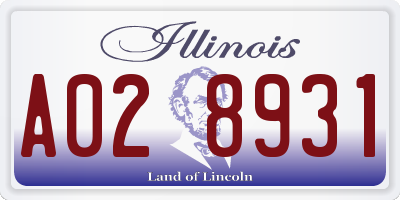 IL license plate A028931