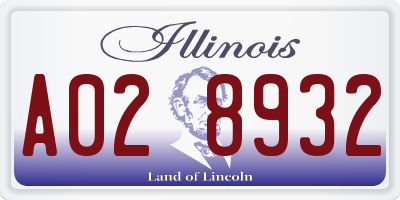IL license plate A028932