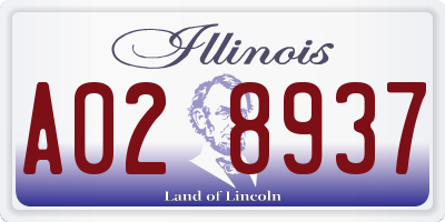 IL license plate A028937