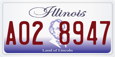 IL license plate A028947