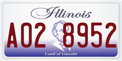 IL license plate A028952