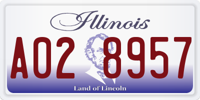 IL license plate A028957