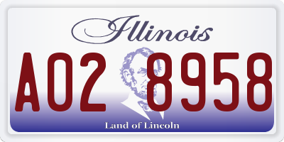 IL license plate A028958