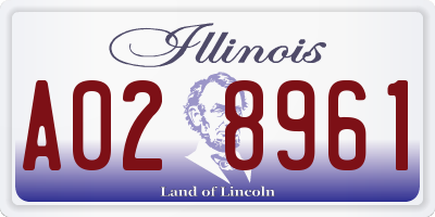 IL license plate A028961