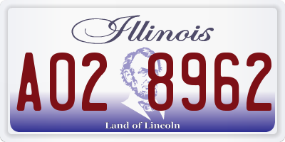 IL license plate A028962