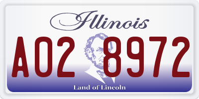 IL license plate A028972