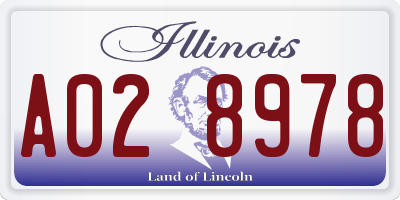 IL license plate A028978