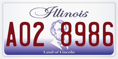 IL license plate A028986