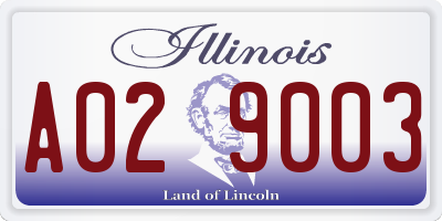 IL license plate A029003