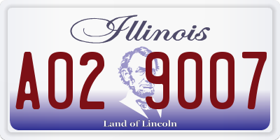 IL license plate A029007