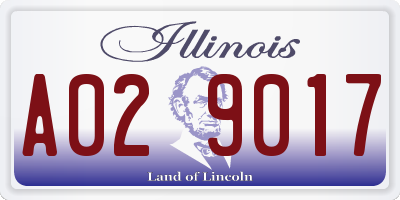 IL license plate A029017
