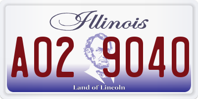 IL license plate A029040