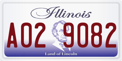 IL license plate A029082