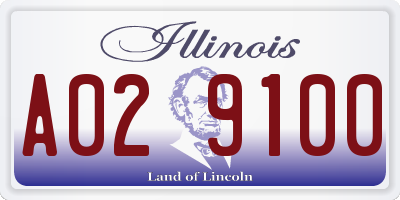 IL license plate A029100