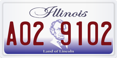 IL license plate A029102