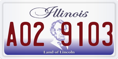 IL license plate A029103
