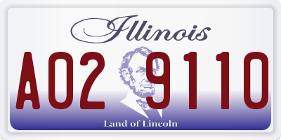 IL license plate A029110