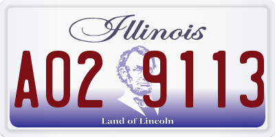 IL license plate A029113