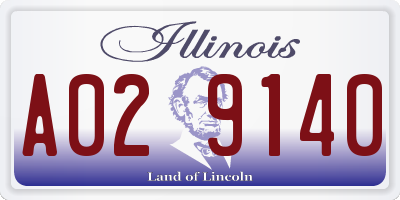 IL license plate A029140