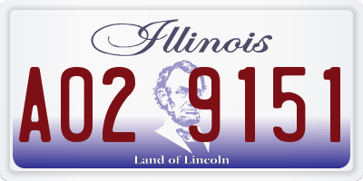 IL license plate A029151