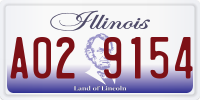 IL license plate A029154