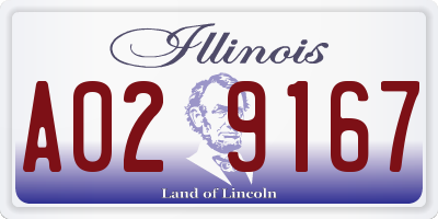 IL license plate A029167