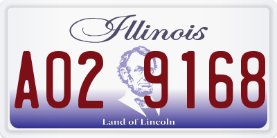IL license plate A029168
