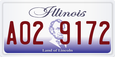 IL license plate A029172