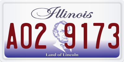 IL license plate A029173