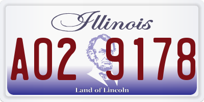 IL license plate A029178