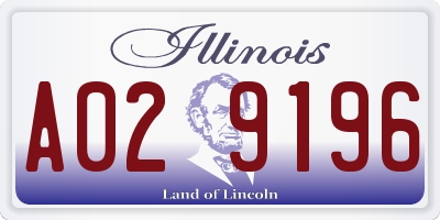 IL license plate A029196