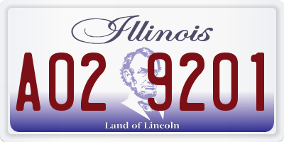 IL license plate A029201