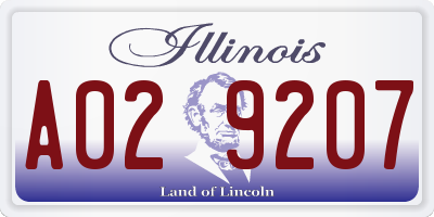 IL license plate A029207