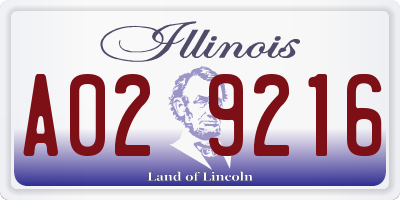 IL license plate A029216