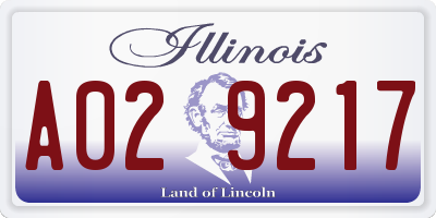 IL license plate A029217