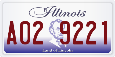 IL license plate A029221