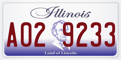 IL license plate A029233
