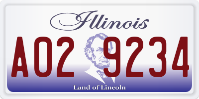 IL license plate A029234