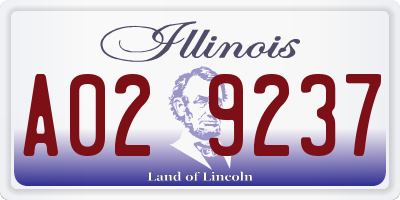 IL license plate A029237
