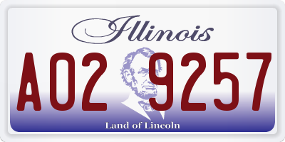 IL license plate A029257
