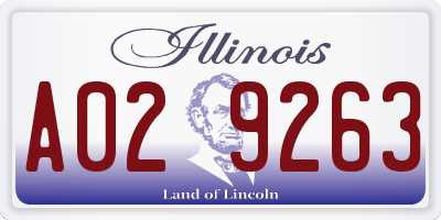IL license plate A029263