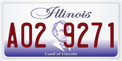IL license plate A029271